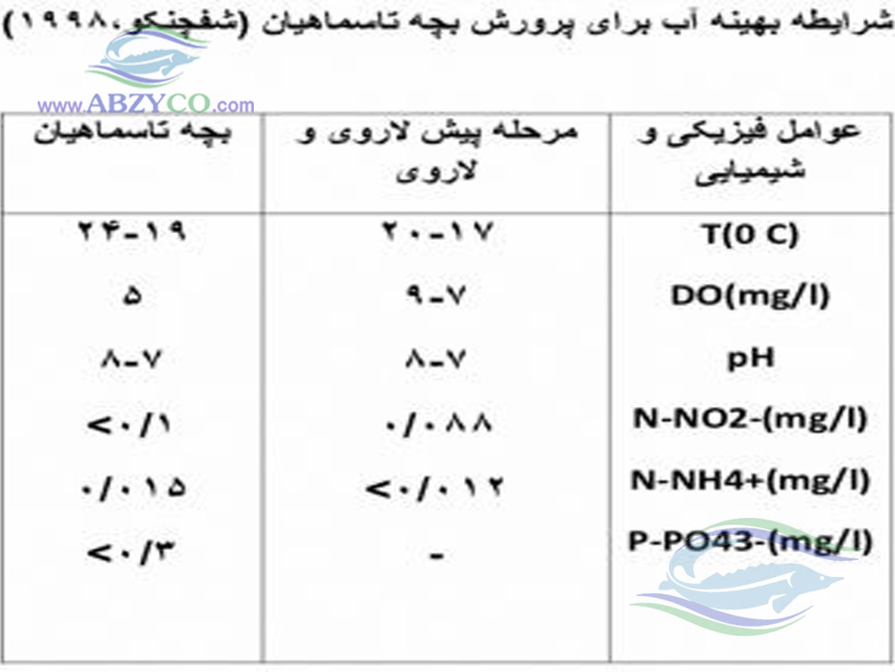 لارو ماهی خاویاری و شرایط نگهداری آن